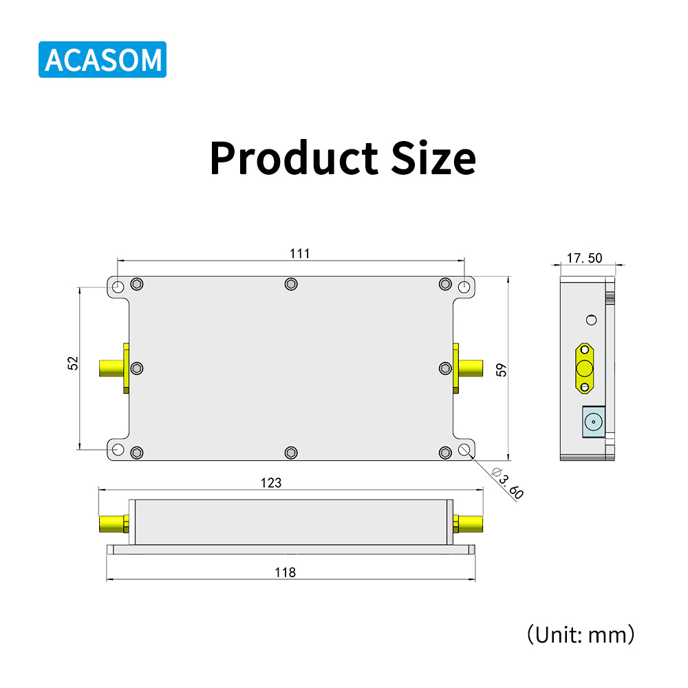Signal Enhancement Amplifier 20W Signal Booster 0.9~2.4G~5.8G and Other Frequency Band Signal Enhancement Amplifier