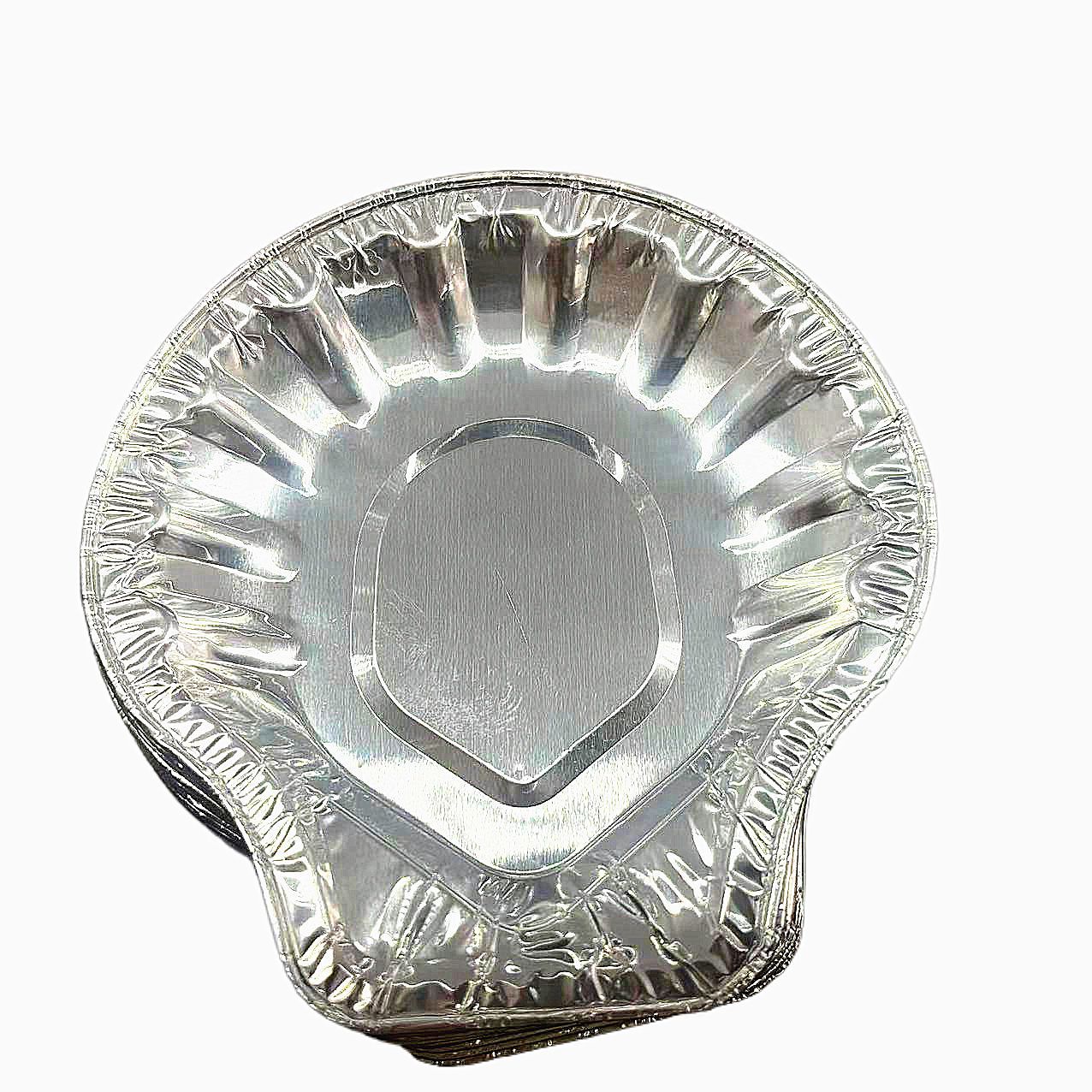 Manufacturer Wholesale Disposable Aluminum Foil Tray, High Temperature Resistant Vermicelli Oyster Scallop Shell, High Temperature Resistant Environmentally Friendly Tin Foil Tray