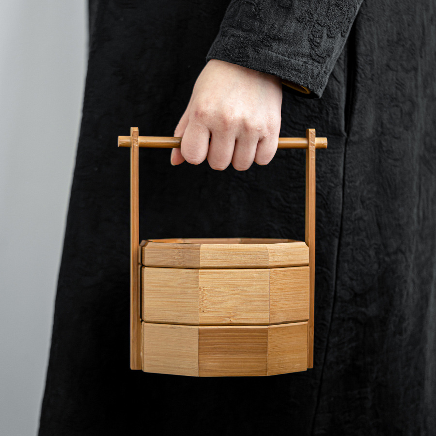 Подарочная коробка для лунного пирога на праздник середины осени, пакет для закусок, коробка для праздничной еды, подарочная коробка для чая, восьмиугольная корзина