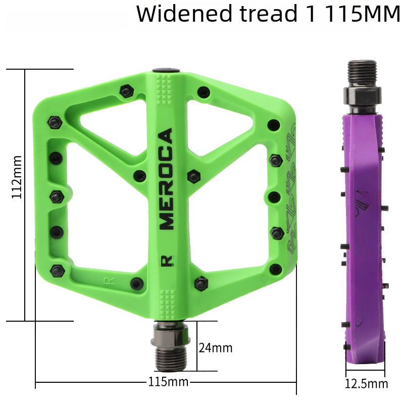 MEROCA mountain bike nylon pedal Peilin bearing wide non-slip XC off-road pedal pedal