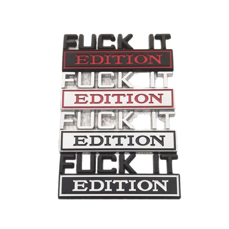 Поставки производителя Логотип автомобиля металлический крыло Наклейка Fuckit модификация кузова значок