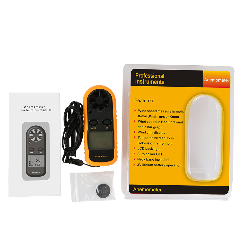 Biaozhi Gm816A Handheld Portable Anemometer Gm8908 High-Precision Anemometer Wind Temperature Meter Anemometer