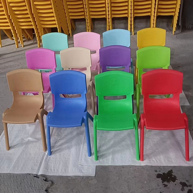Kindergarten Table and Chair Children's Small Bench Backrest Thickened Plastic Chair Baby Backrest Chair Children's Household Non-slip Stool