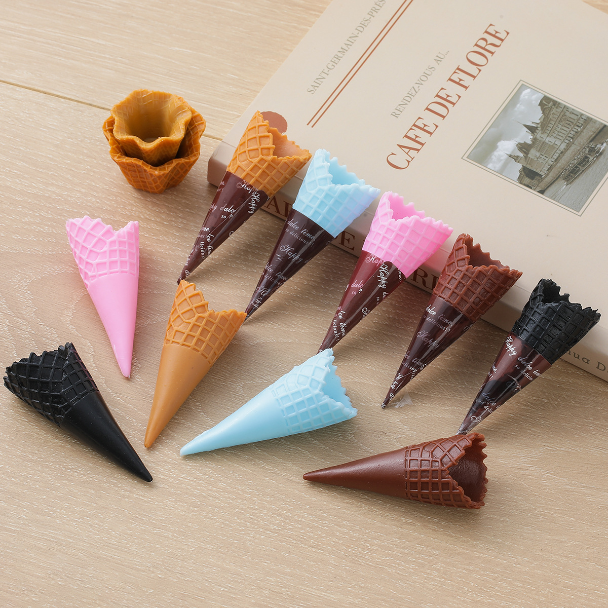 Simulated Dessert Cone, Crispy Cone, Flower Holder Model, DIY Handmade Cake Holder, Ice Cream Holder, Cone Accessories, Mini