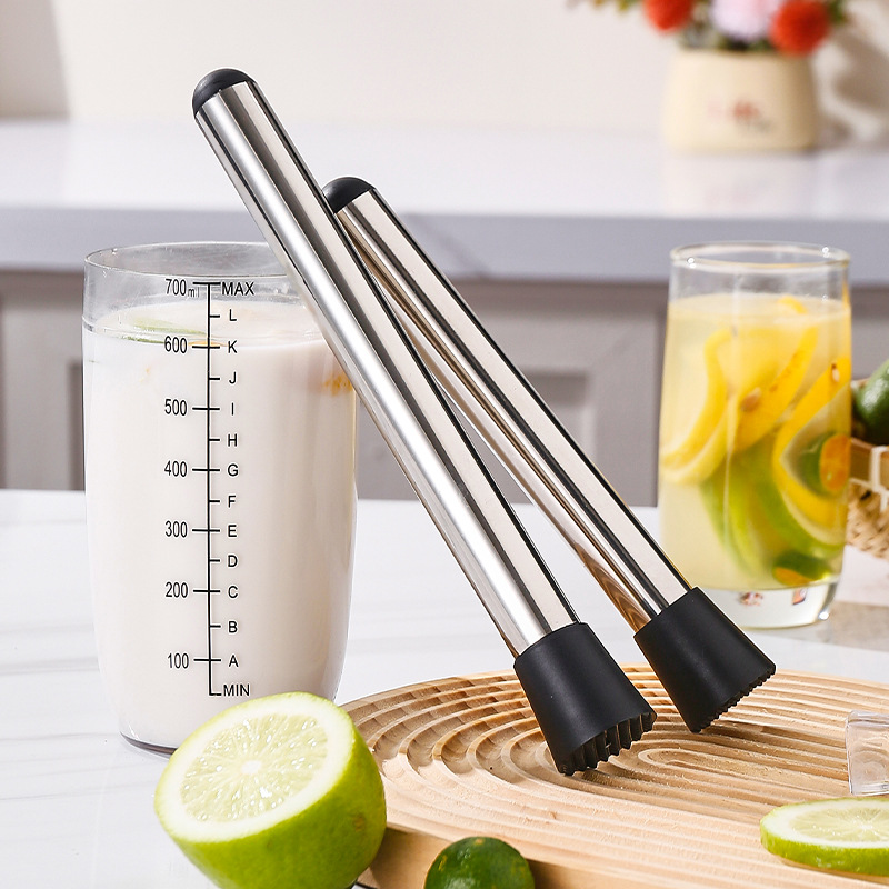 Juicing Stick, Crushed Ice Stick, Hand-Beaten Lemon Hammer, Juice Stick, Shaker Cup, Tea Drink, Stainless Steel Fruit Ice Hammer, Food