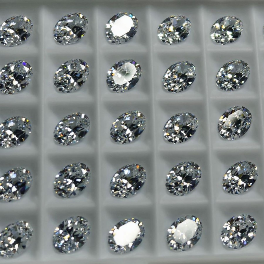 Egg-Shaped Os Oval Guitai Material 5Aspg Cut Zircon Cubic Zirconia Loose Stone