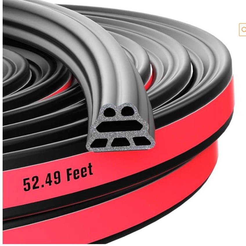 Car sealing strip B- type sealing strip double-layer soundproof thickened car anti-noise universal door noise reduction door seam strip