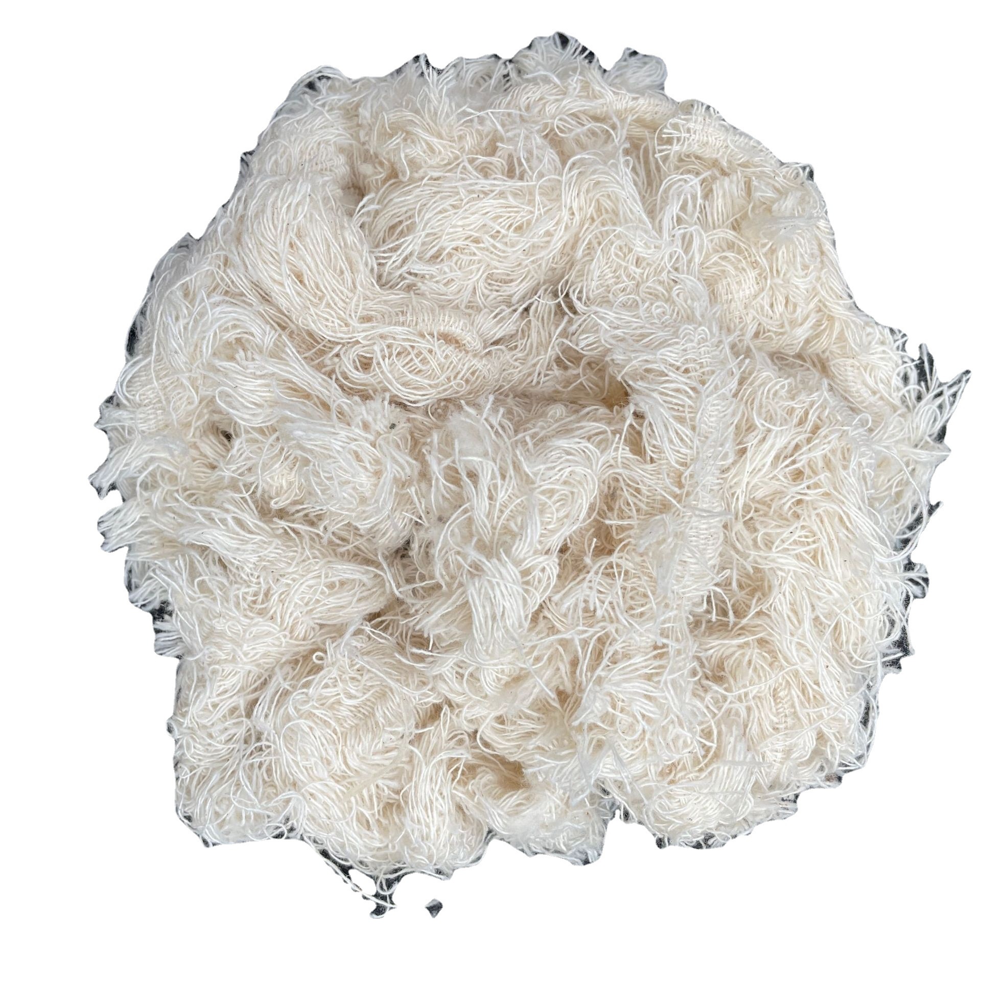 Wholesale Waste Cotton Yarn White Industrial Cotton Yarn White Machine Yarn Recycled White Waste Yarn Degreasing Water Absorption Oil Absorption E18