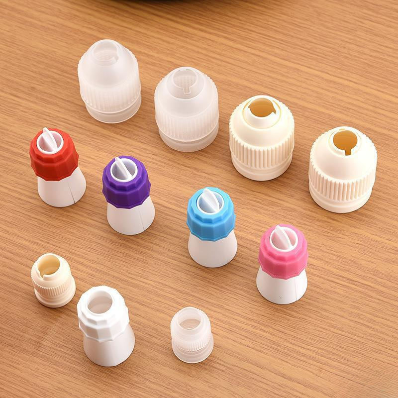 Plastic Mouth Converter Decorating Bag Cake Decorating Tool Large, Medium and Small Tip Replacement Conversion Head White