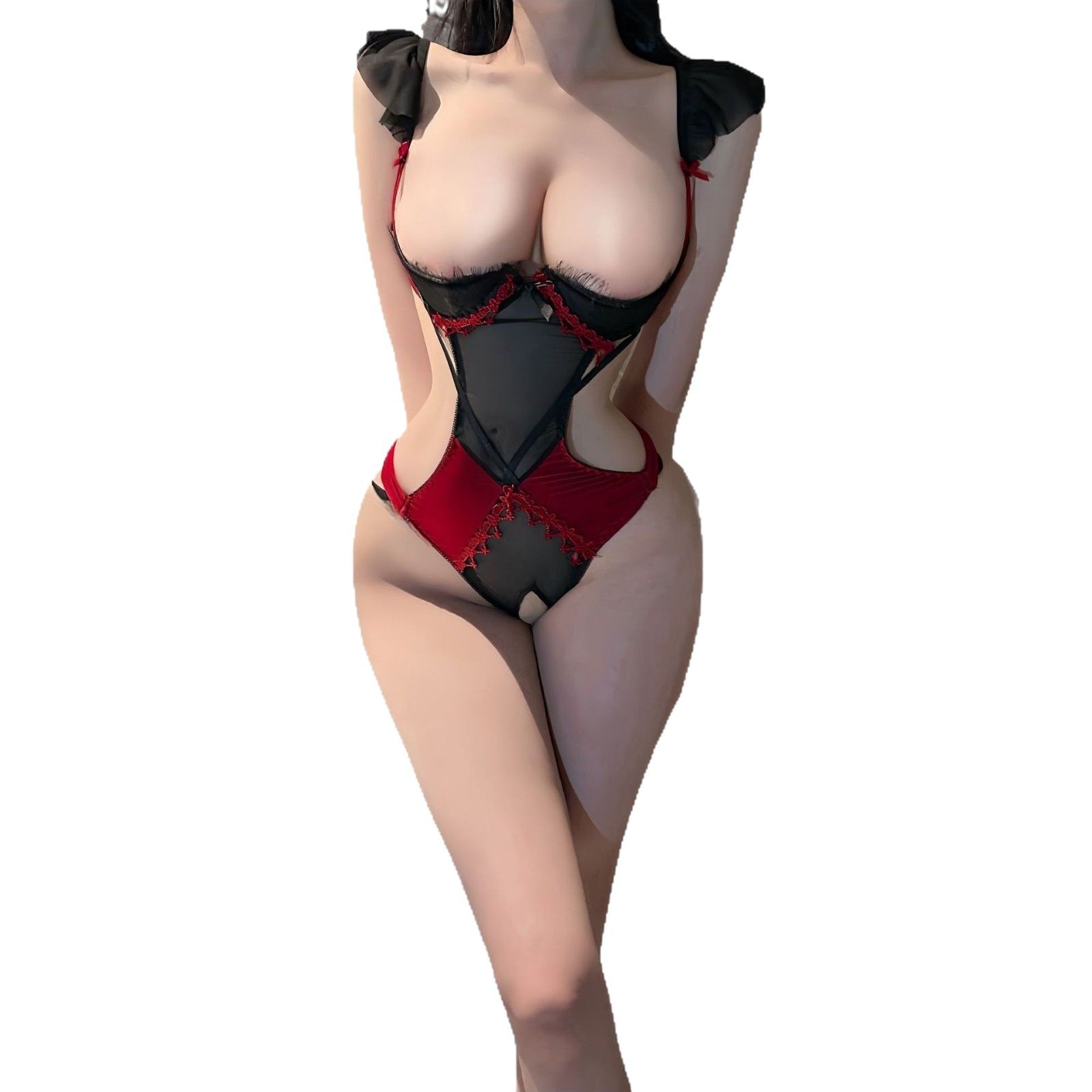 New Sexy Underwear Sexy Hot Pajamas Passionate Temptation Open Crotch Free Small Chest Large with Chest Pad Clothing