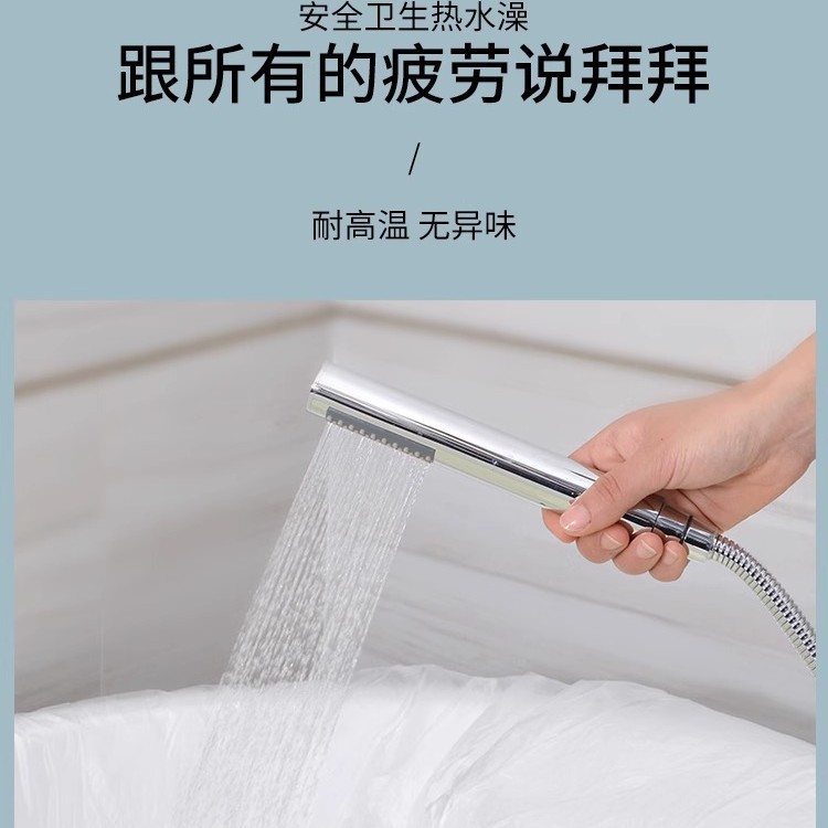 10 Bathtub Covers, Travel Hotel Disposable Bath Bags, Extra Large Thickeneded Bath Buckets, Plastic Film for Home Use