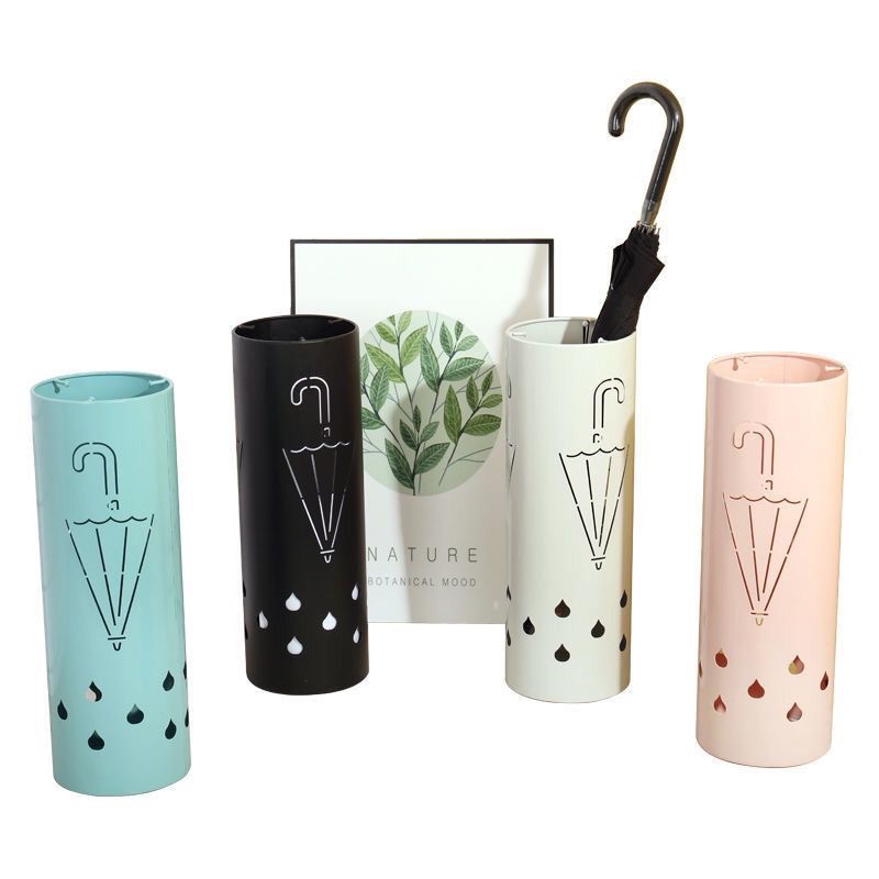 Creative Laser Engraving Umbrella Tube Umbrella Storage Barrel Iron Hotel Umbrella Rack Home Umbrella Placement