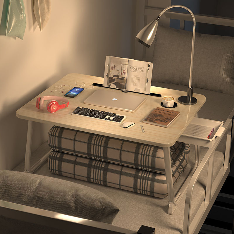 Маленький стол для кровати, складной стол, письменный стол для студентов, стол для общежития, стол для ноутбука, ленивый стол