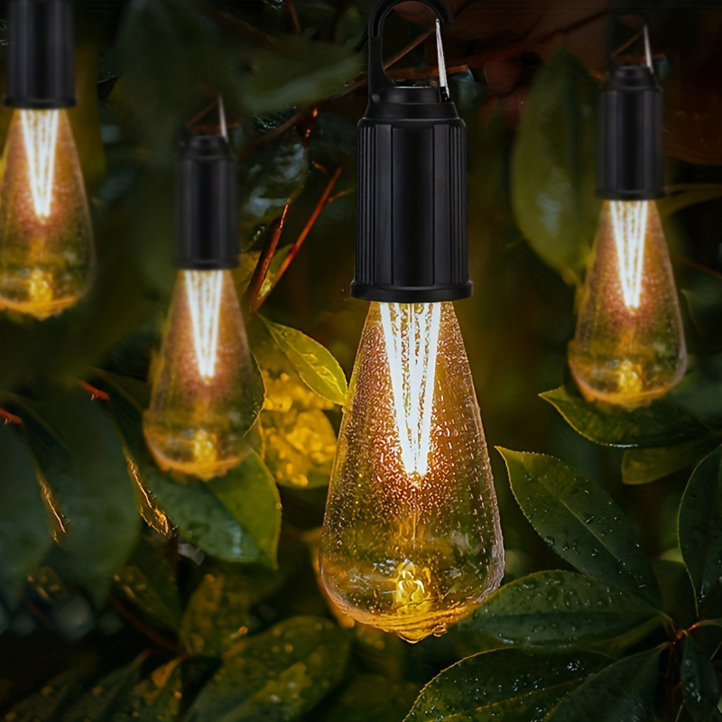 Cross border led outdoor camping light retro lighting bulb portable spherical rechargeable tungsten lamp tent camping light