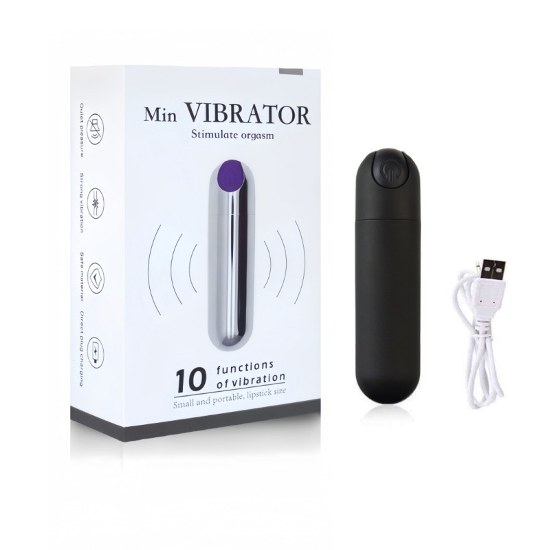 Foreign Trade Bullet Vibrator Female Masturbation Device Ten-Frequency Charging Strong Shock Couple Flirting Mini Massager