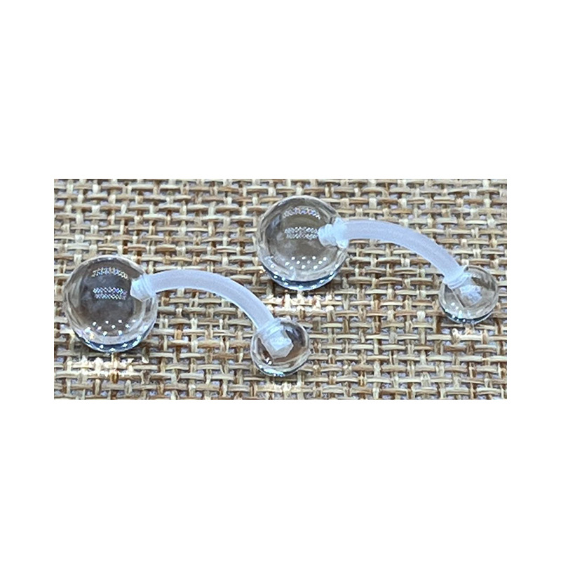 Cross-border transparent acrylic UV soft Rod belly button nail puncture jewelry tongue nail invisible belly button ring replacement ball