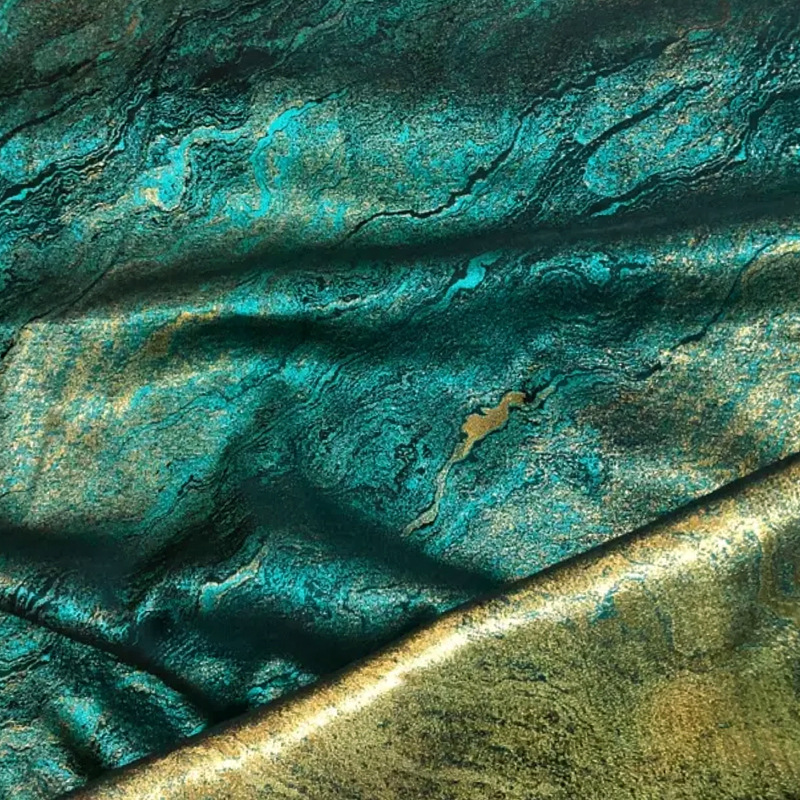 "gilded starry sky" national style jacquard garment fabric gold brocade satin horse-faced skirt fabric for clothes