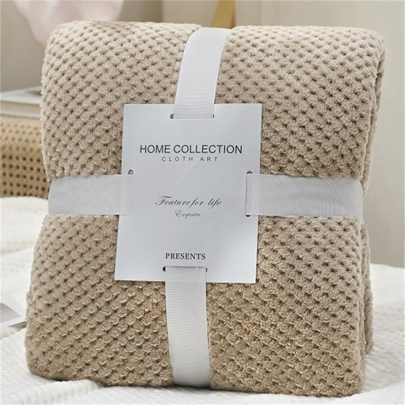 Pineapple Plaid Blanket Flannel Blanket Office Nap Blanket Air Conditioning Blanket Coral Velvet Thickened Velvet Blanket Wholesale