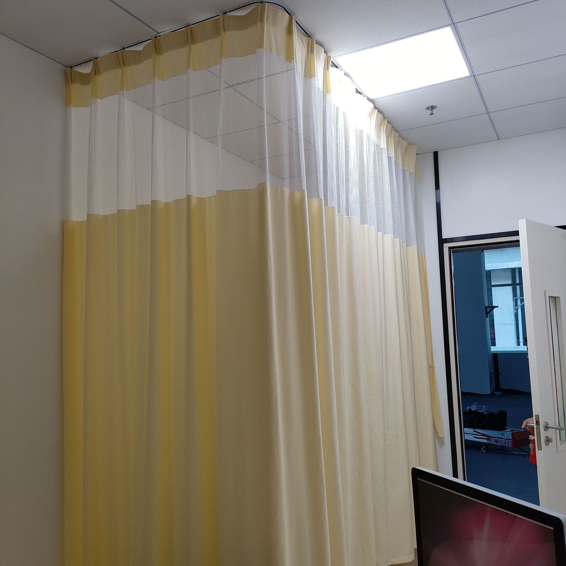 Занавески Uli с двумя тонами, непрозрачные, огнестойкие, антибактериальные для центров красоты и здоровья, терапевтических кроватей, клиник и больниц