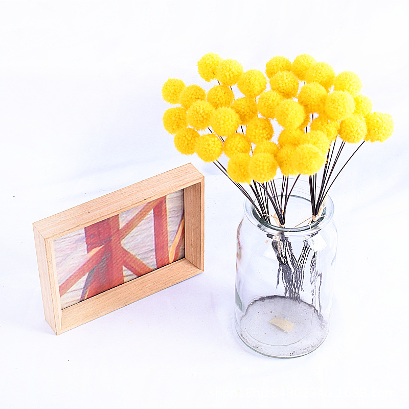 Simulation yellow gold ball Northern European wind decoration decoration living room real diy material flower arrangement beam