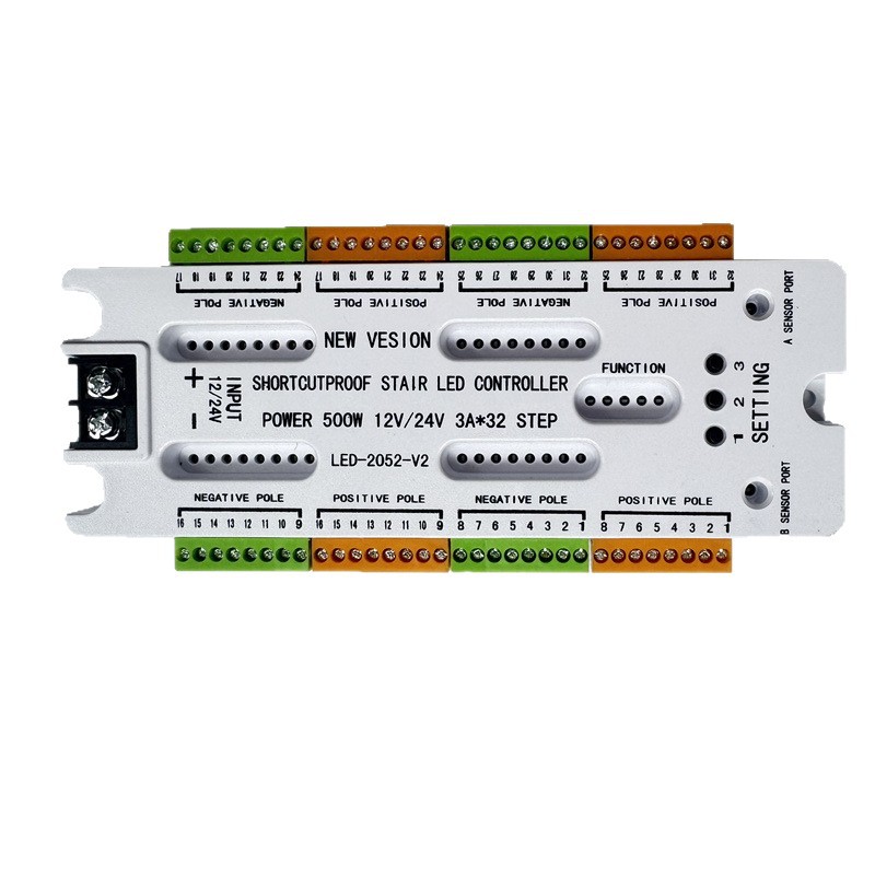 English Step Lamp Two-Wire Sensor Running Water Follow-Up Partition-Grade Full-Bright 12V24V Universal Anti-Short Stair Controller