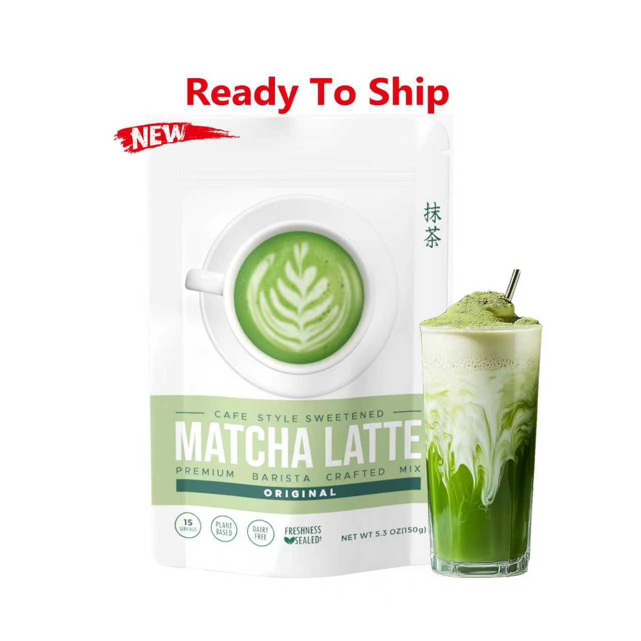 Kindergarten Africa and Middle East Hot-Selling Flavor Matcha Latte Powder Matcha Latte Powder Cross-Border Spot Wholesale