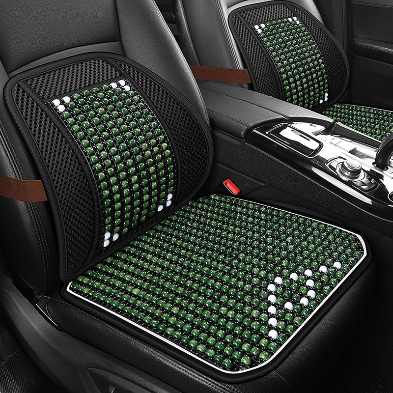 2023 new summer cool wooden beads car cushion high quality maple round wooden beads cool mat factory outlet