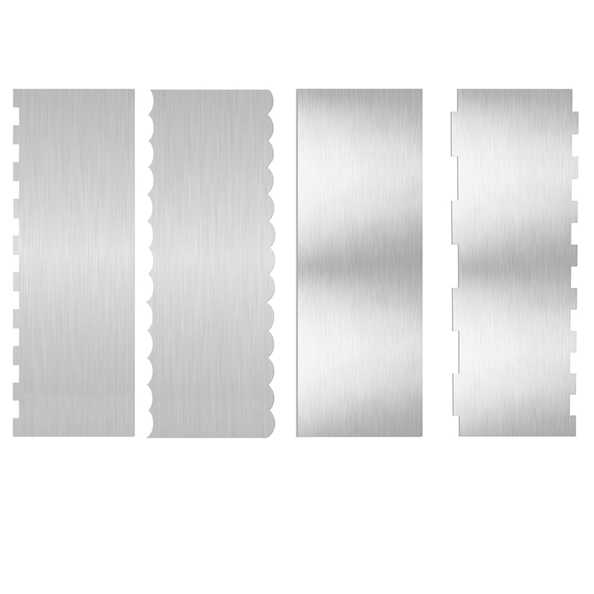 A variety of stainless steel cream scraper spatula cake pattern shape polygon serrated scraper diy baking tools