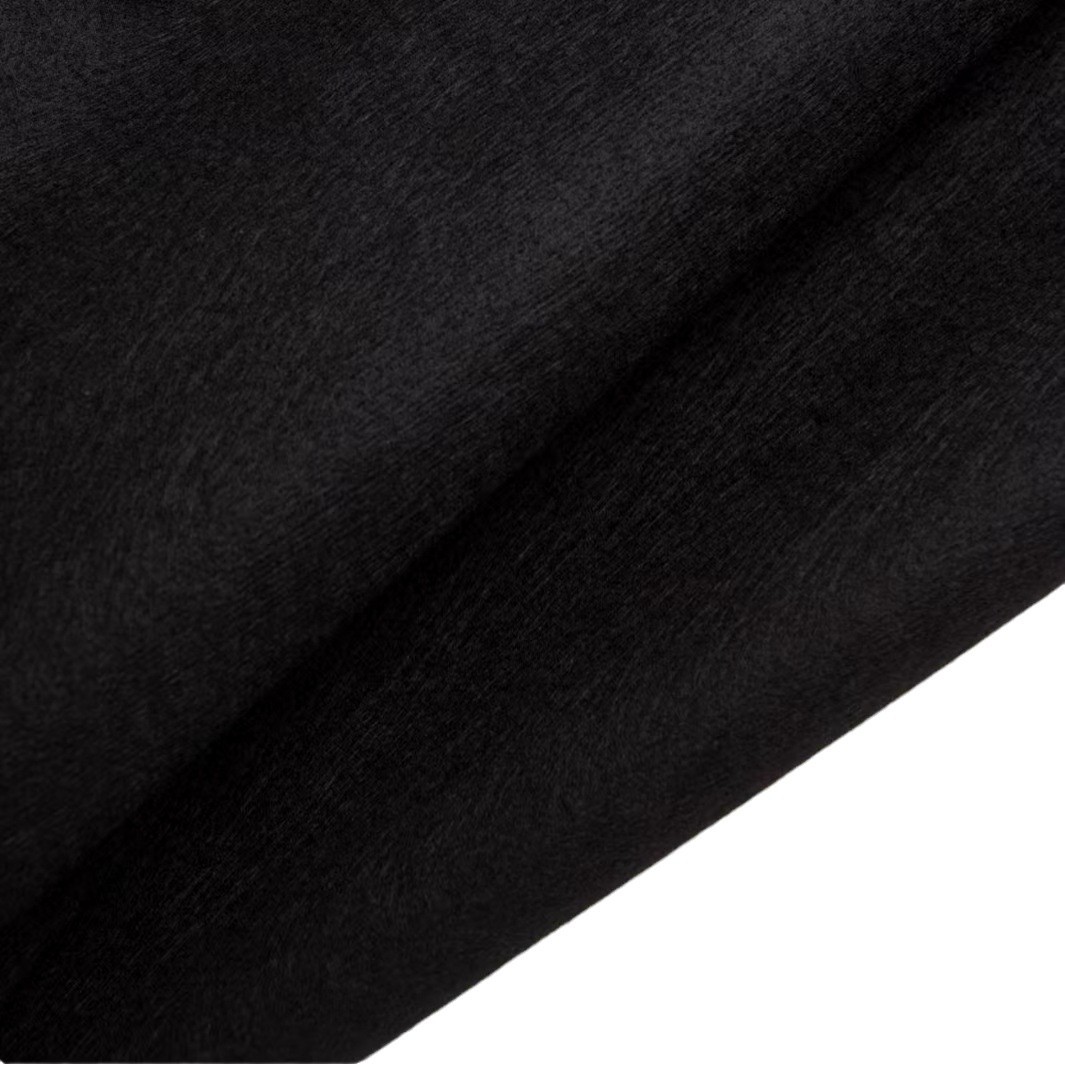 Black 80g Spunlace Non-Woven Fabric 1.6m Wide Plain Weave Roll Material Industrial Spunlace Woven Fabric Available in Stock