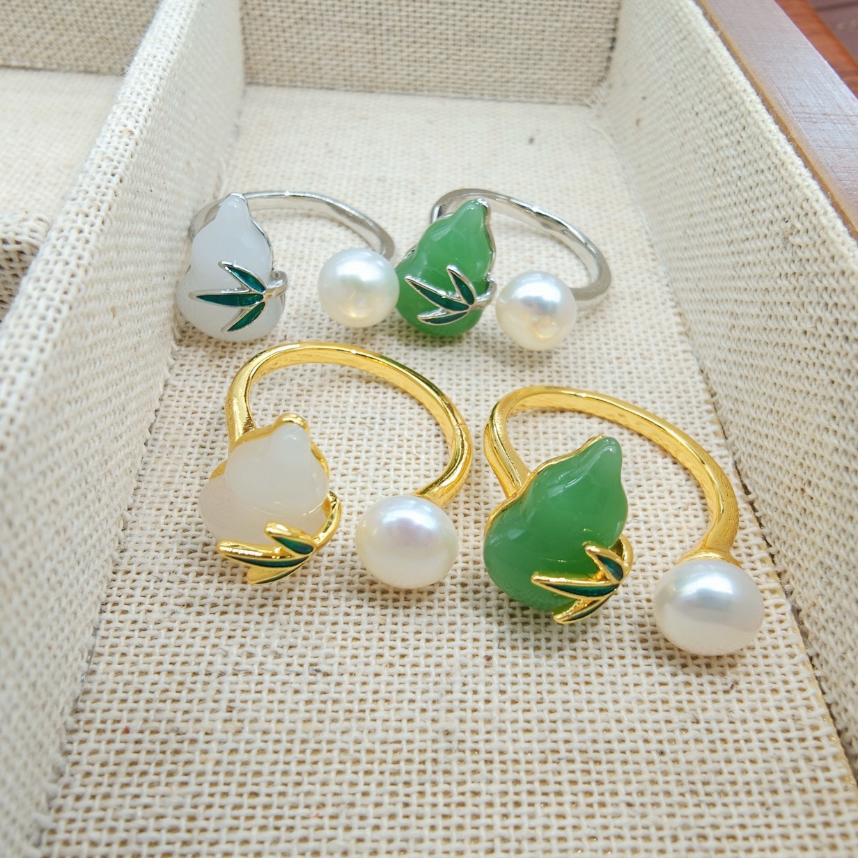 2025 New Style Fulu Natural Freshwater Pearl Gourd Earrings, Pendant, Ring, New Chinese Style, Suitable for Cheongsam and Hanfu