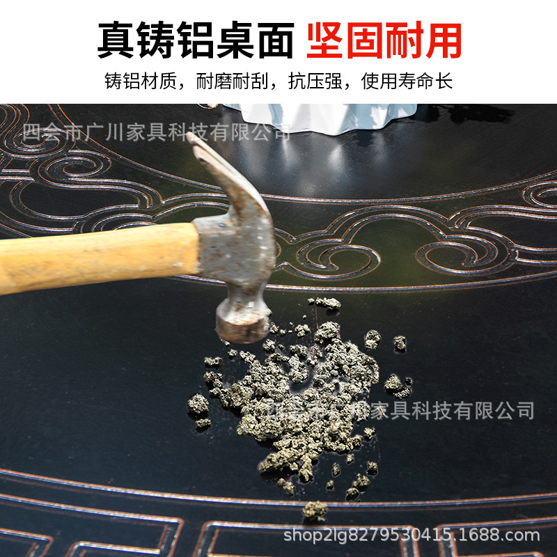 Outdoor Tables and Chairs Courtyard Outdoor Balcony Leisure Milk Tea Restaurant B&B Internet Celebrity Cast Aluminum Metal Table and Chair Combination