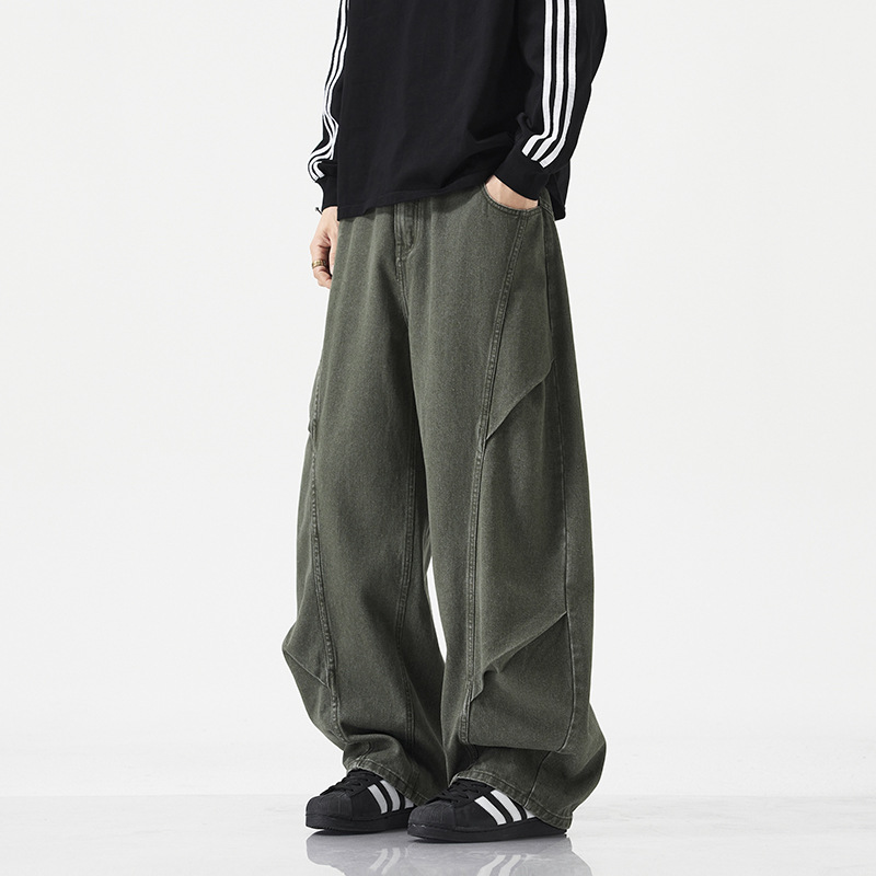 Jyf-M8862 2025 New Autum Pants Washed Jeans Workwear Paratrooper Pants Winter Drop Shipping