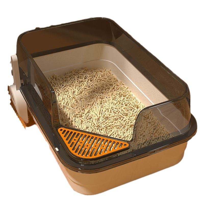 Extra-Large Cat Litter Box, Cat Toilet, Semi-Enclosed Anti-Splash Cat Litter Box Supplies, Large Extra-Large Kitten Litter Box