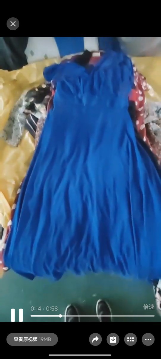 Second-Hand Clothes from Africa Cross-Border Goods Live Broadcast Silk Dress Chiffon Silk Silk Dress Used