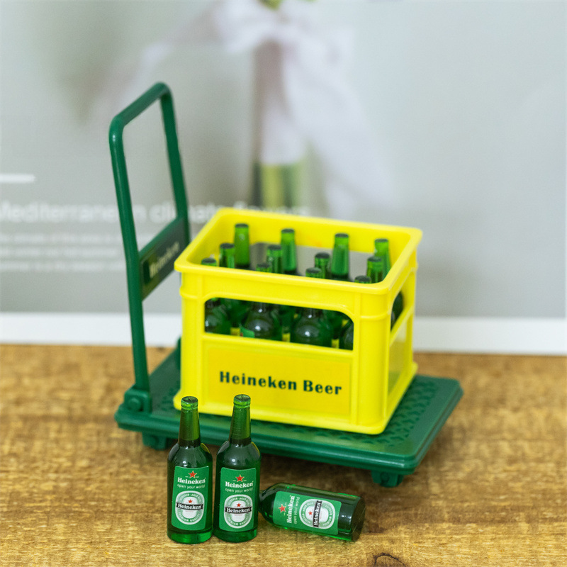 Microscale simulation Macao Taiwan beer trolley suit doll house DIY scene shooting props toy store