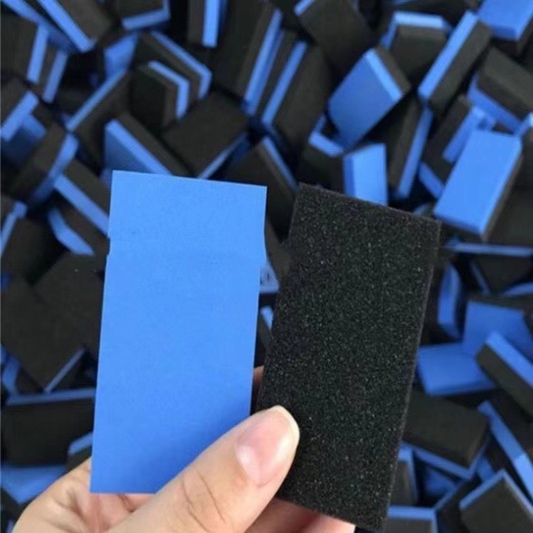 Eva Sponge Brush Car Cleaning Sponge Gold Plated Interior Edge Wipe Oil Film Removal Plate Wipe Grinding Wax