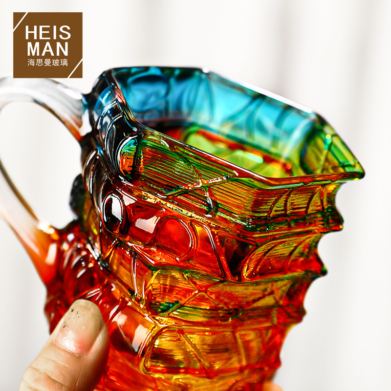 Cross-Border New Hot-Selling Household Novelty Coffee Cup High Borosilicate Glass Cup Hand-Painted Stacked Book Mug