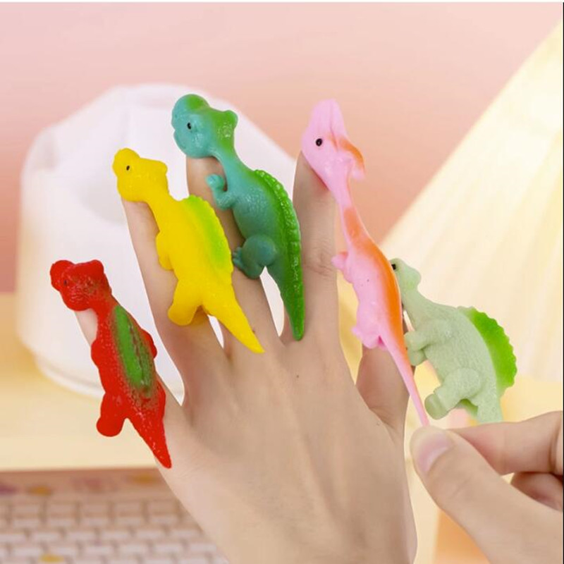Catapult dinosaur finger Turkey slingshot decompression creative trick vent fun sticky wall toy children student gift