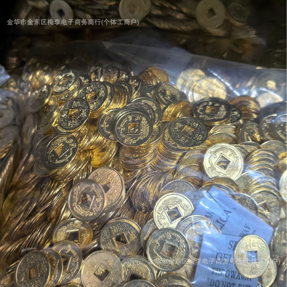 2cm Coin Fortune Tree Craft Accessories Alloy Copper Coin 2.0cm Gold Treasure Dragon and Phoenix Copper Coin Epoxy