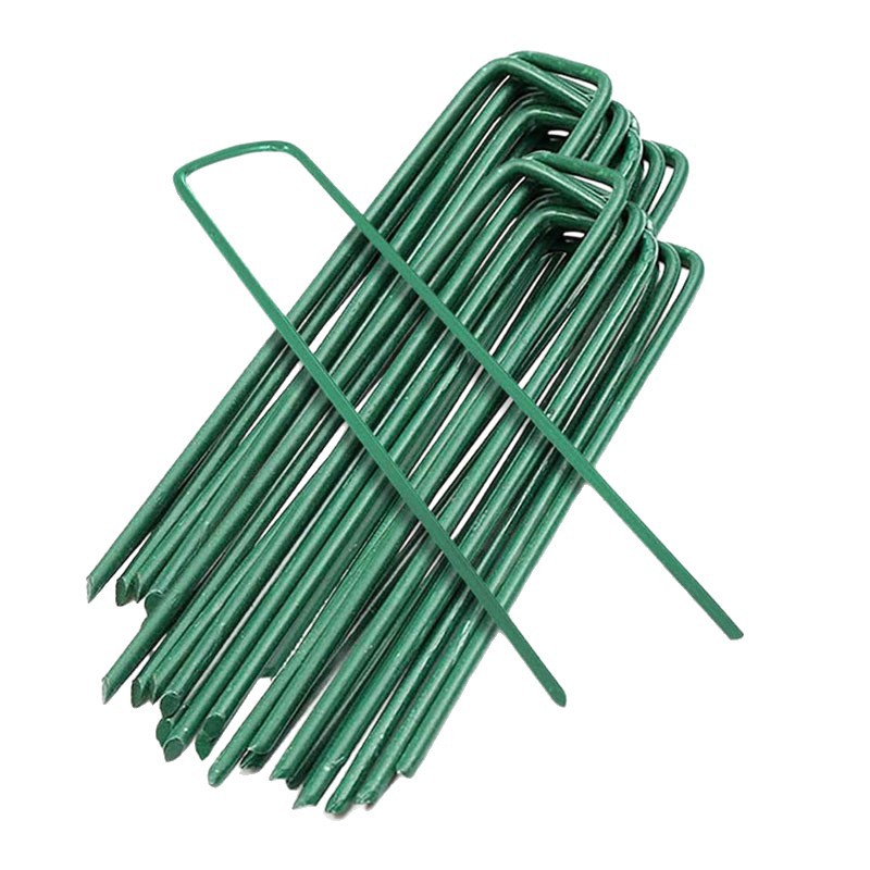 Foreign Trade Products Dark Green Turf Nails U-Shaped Nails Painted Garden Staples Artificial Grass Simulated Lawn Nails
