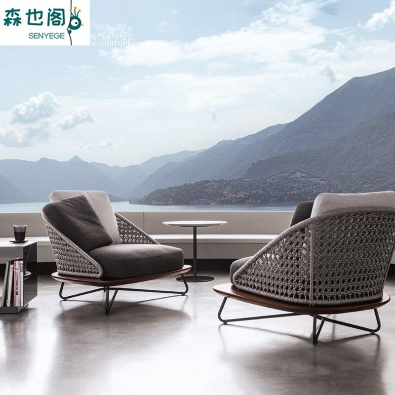 Уличный диван с решеткой из сосны, комплект из ротангового стула и чайного столика, водонепроницаемая мебель для отелей, балконов и дворов