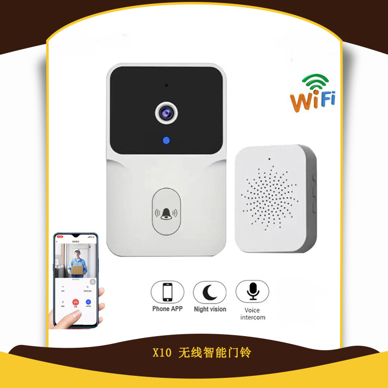 [Фабрика] Умный Wi-Fi видеодомофон, домашний дверной звонок Дин Дон, удаленный мониторинг, видео, HD ночное видение, интерком