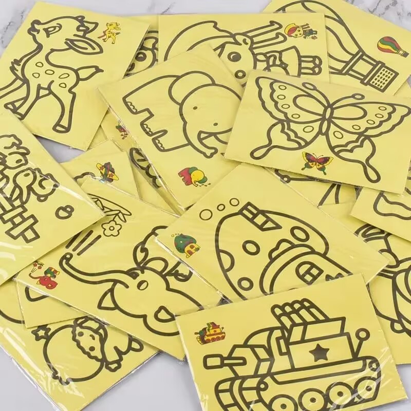 Children's Sand Painting DIY Set Handmade Puzzle Children's Graffiti Kindergarten Creative Color Sand Painting Manufacturer Wholesale