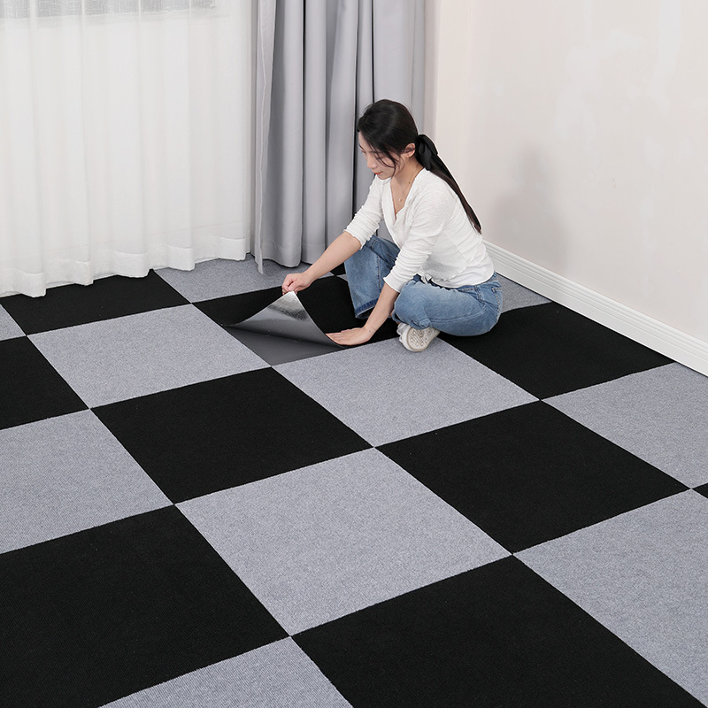 Self-adhesive Carpet Office Splicing Square Commercial Large Area Full Bedroom Cement Floor Direct Floor Mat