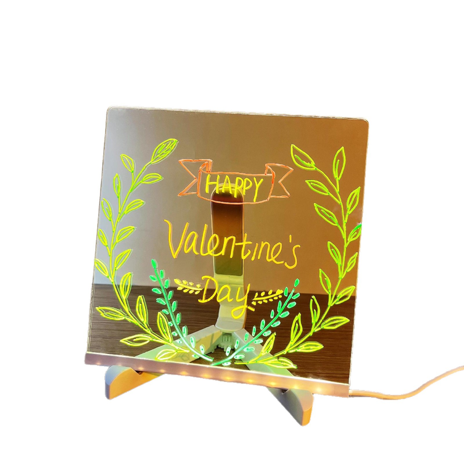 Ins Erasable Small Blackboard Luminous Advertising Board Writing Board Led Billboard Stall Display Board Fluorescent Board