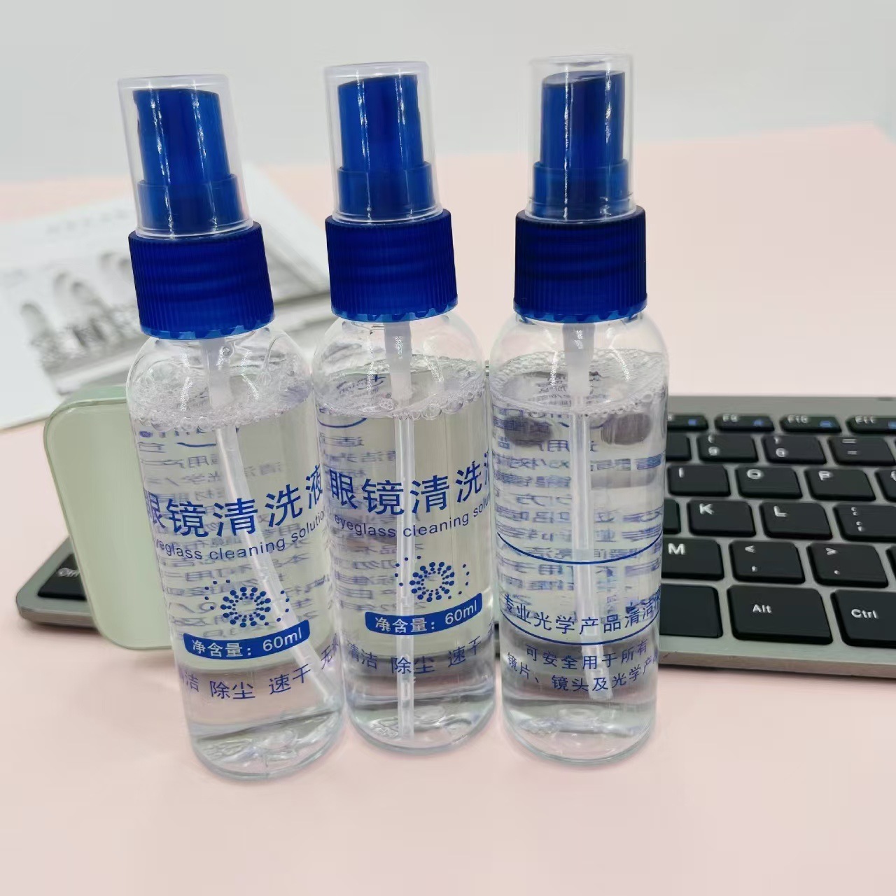 Wholesale 60ml Frame Myopia Glasses Cleaning Liquid Transparent Glasses Cleaning Liquid Lens Care Cleaning Agent Cleaning Water