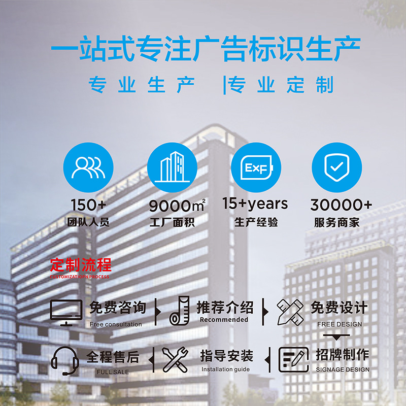 Led Billboard Luminous Character Sign Door Head Production High-Quality Stainless Steel Back-Luminous Metal Acrylic Mini Characters