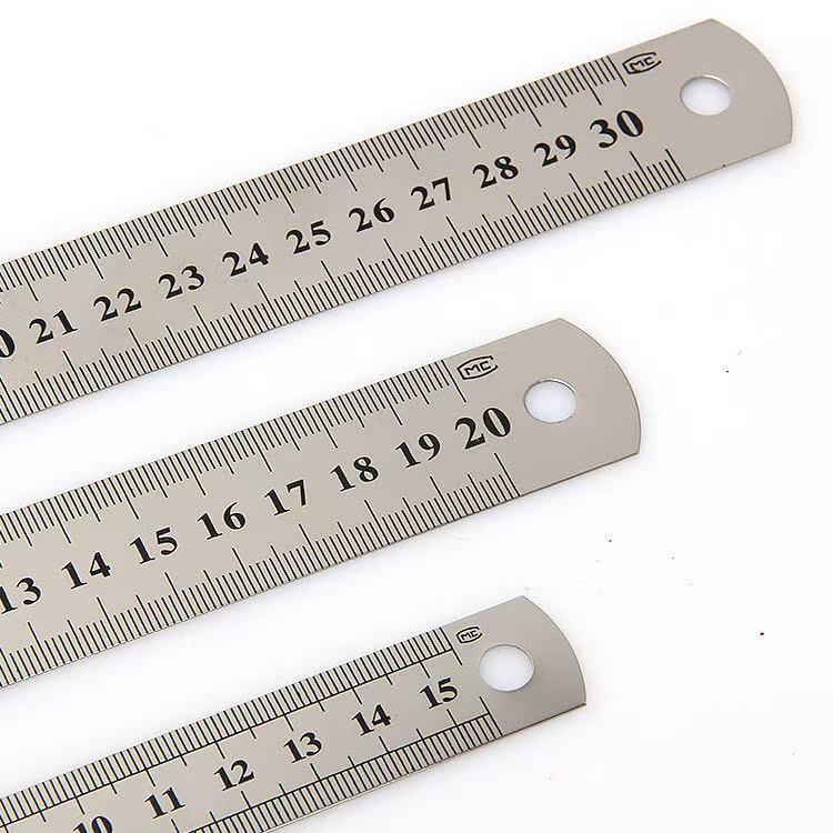 15Cm20Cm 30cm Stainless Steel Ruler Double-Sided Steel Ruler Metric Steel Ruler 150mm Steel Ruler Wholesale