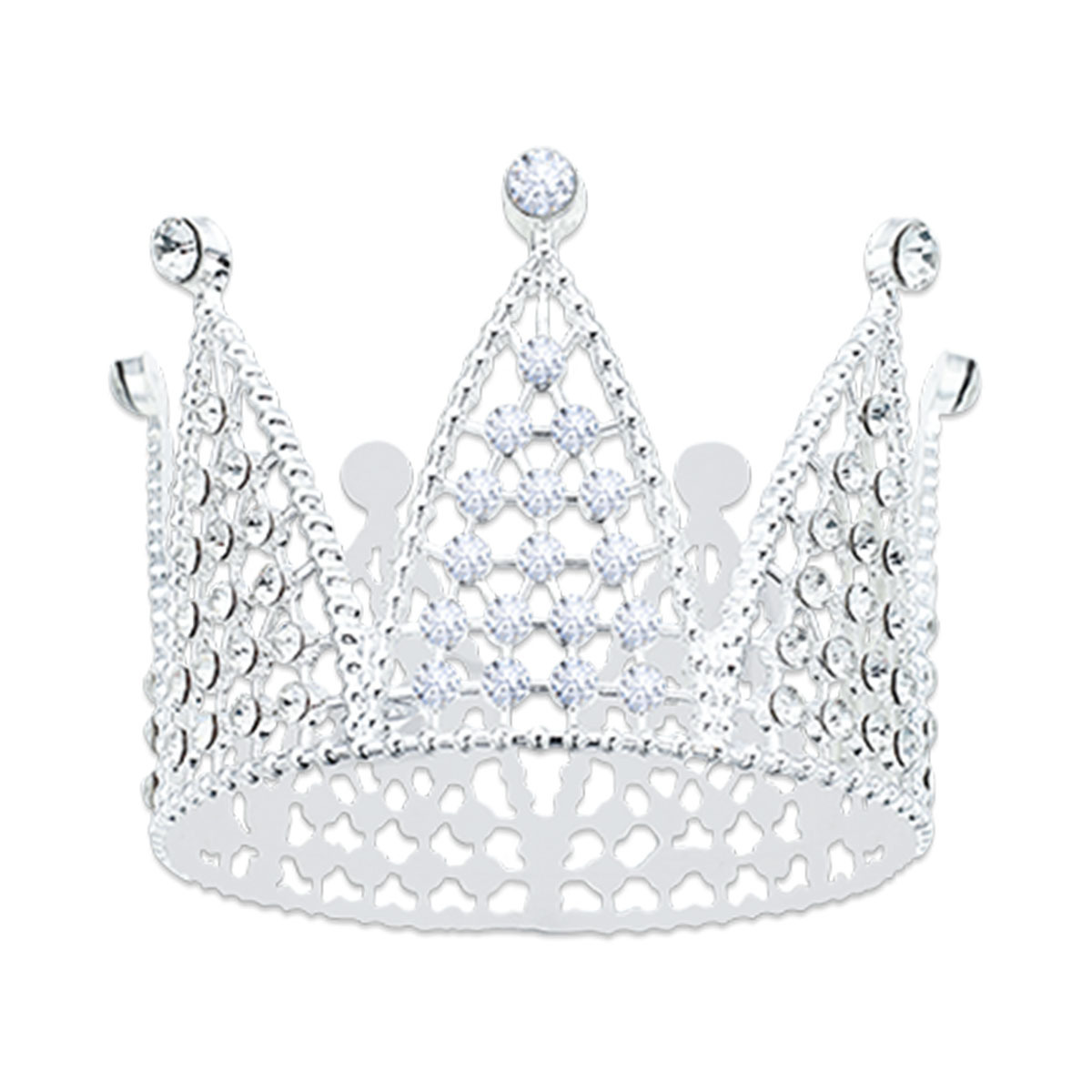 Cross-border flower decoration crown alloy full diamond mini birthday cake decoration crown flower packaging materials