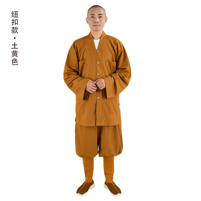 Jiyuan supplies Monk's jacket master mercerized cotton jacket four seasons can wear long cotton short jacket pants